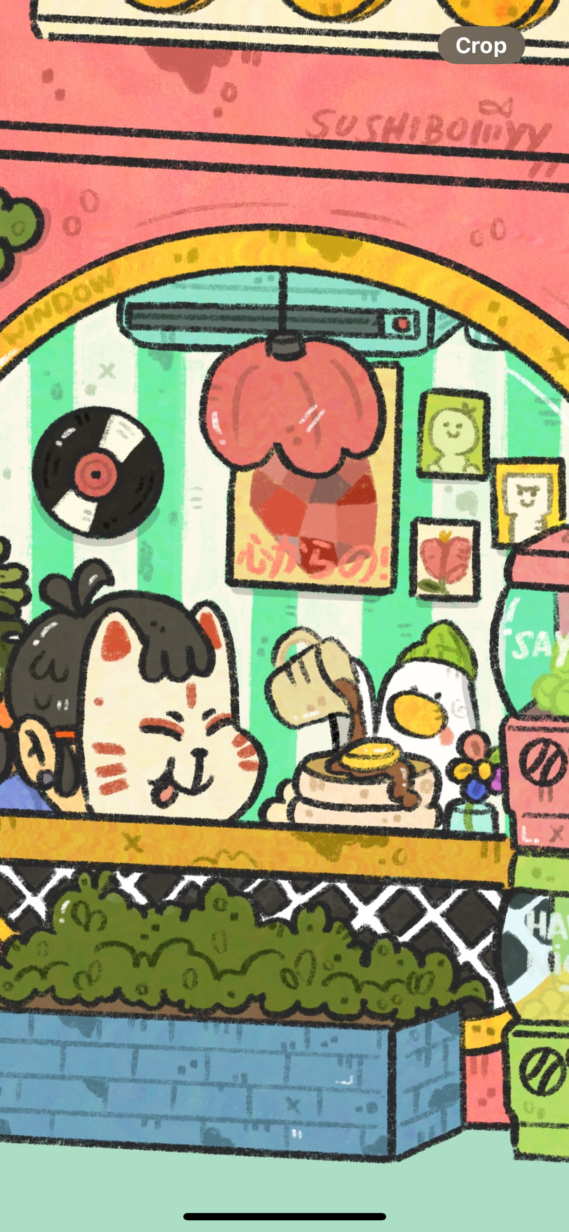 Boom Box Cafe Art Print