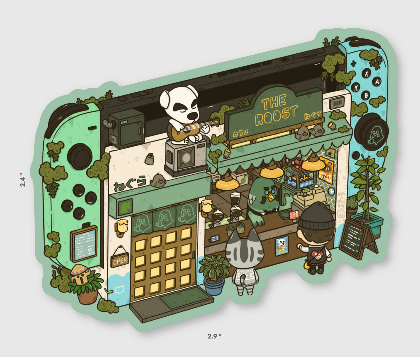 Brewster's Switch Cafe Vinyl Sticker