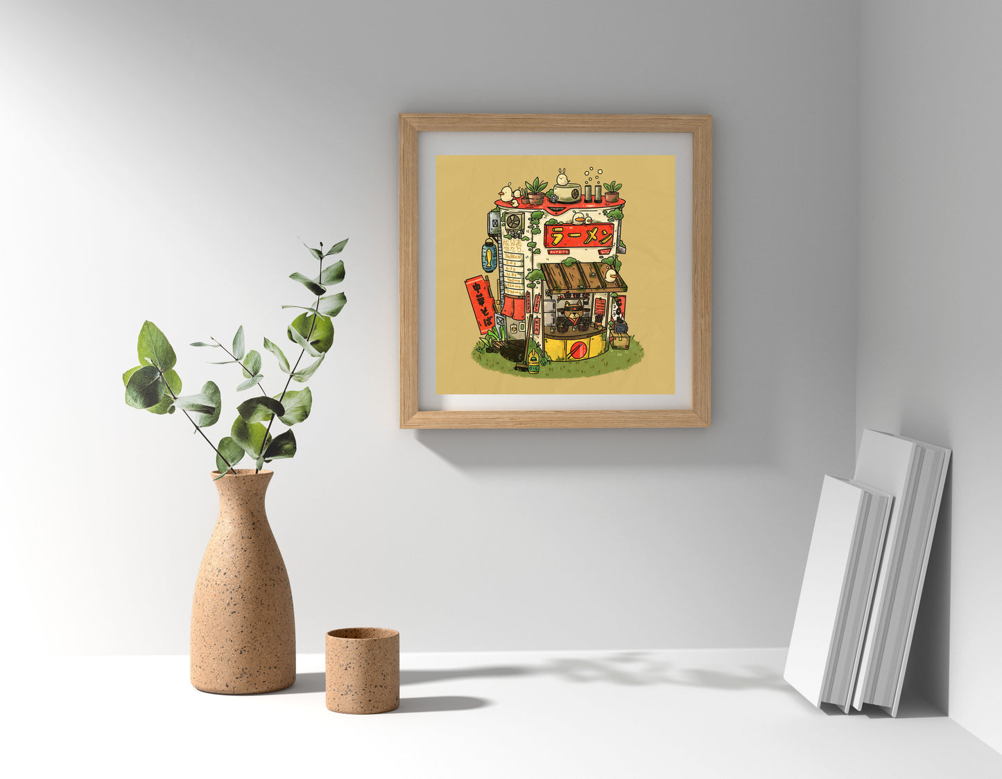 Cup Ramen Stall Art Print