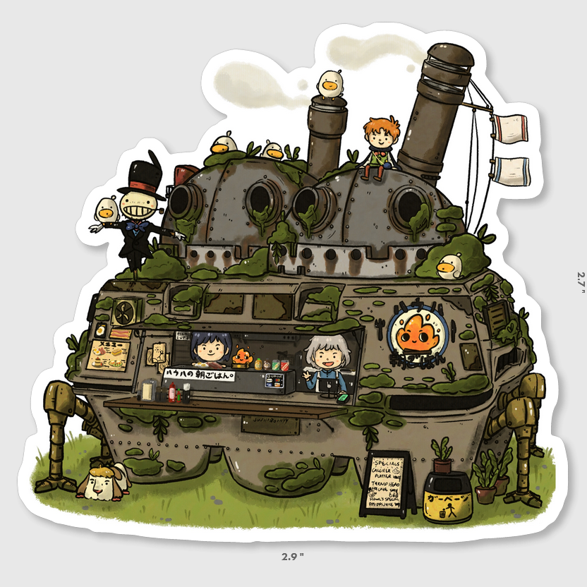 Howl's Moving Castle Vinyl Sticker
