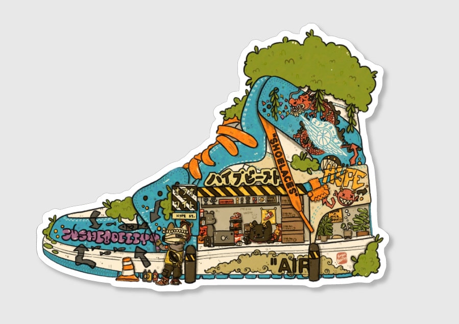 HypeBeast Shoe Vinyl Sticker