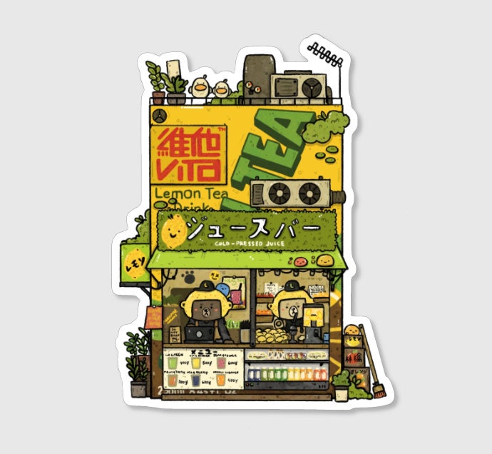 Vita Lemon Tea Vinyl Sticker