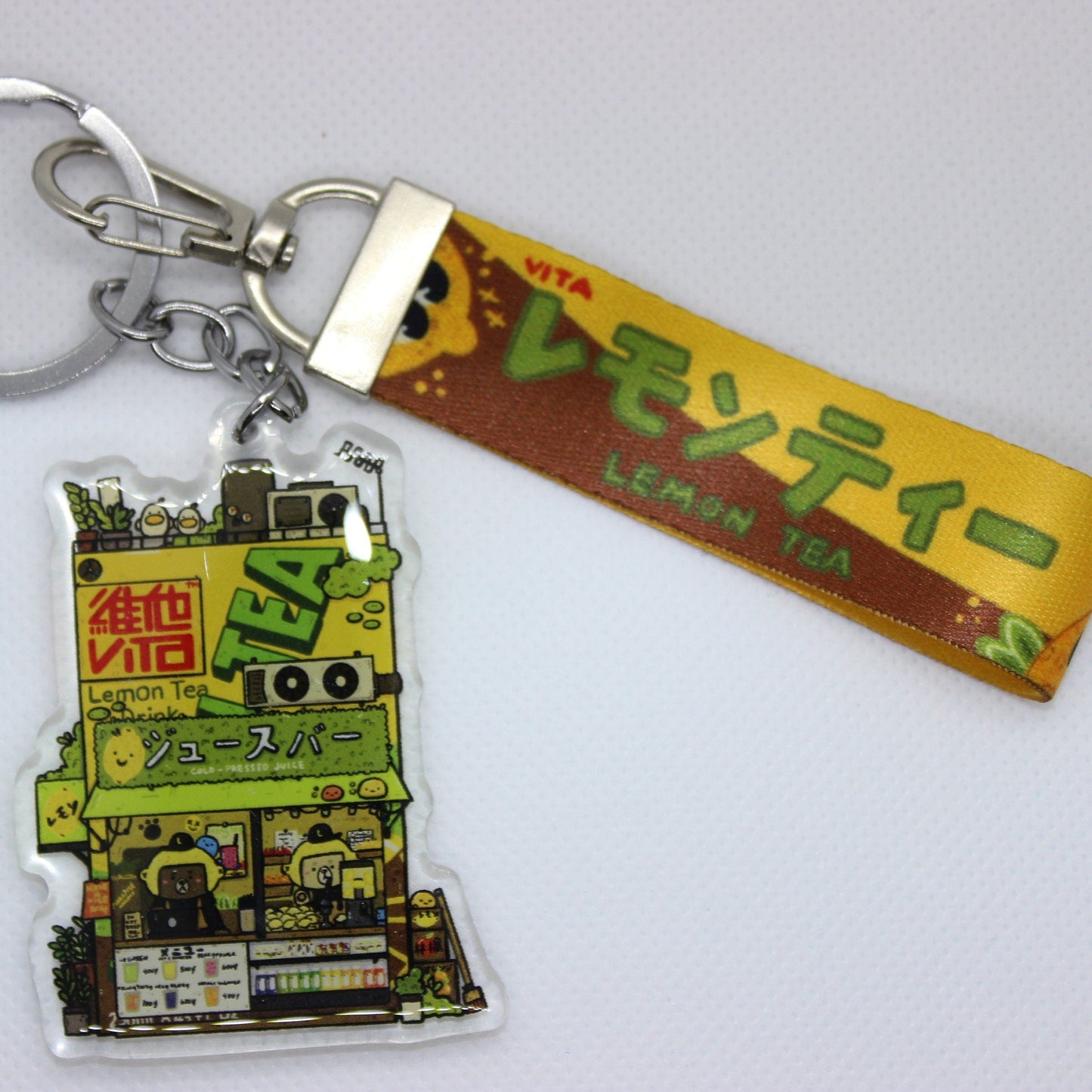 Vita Lemon Tea Keychain w/ Lanyard