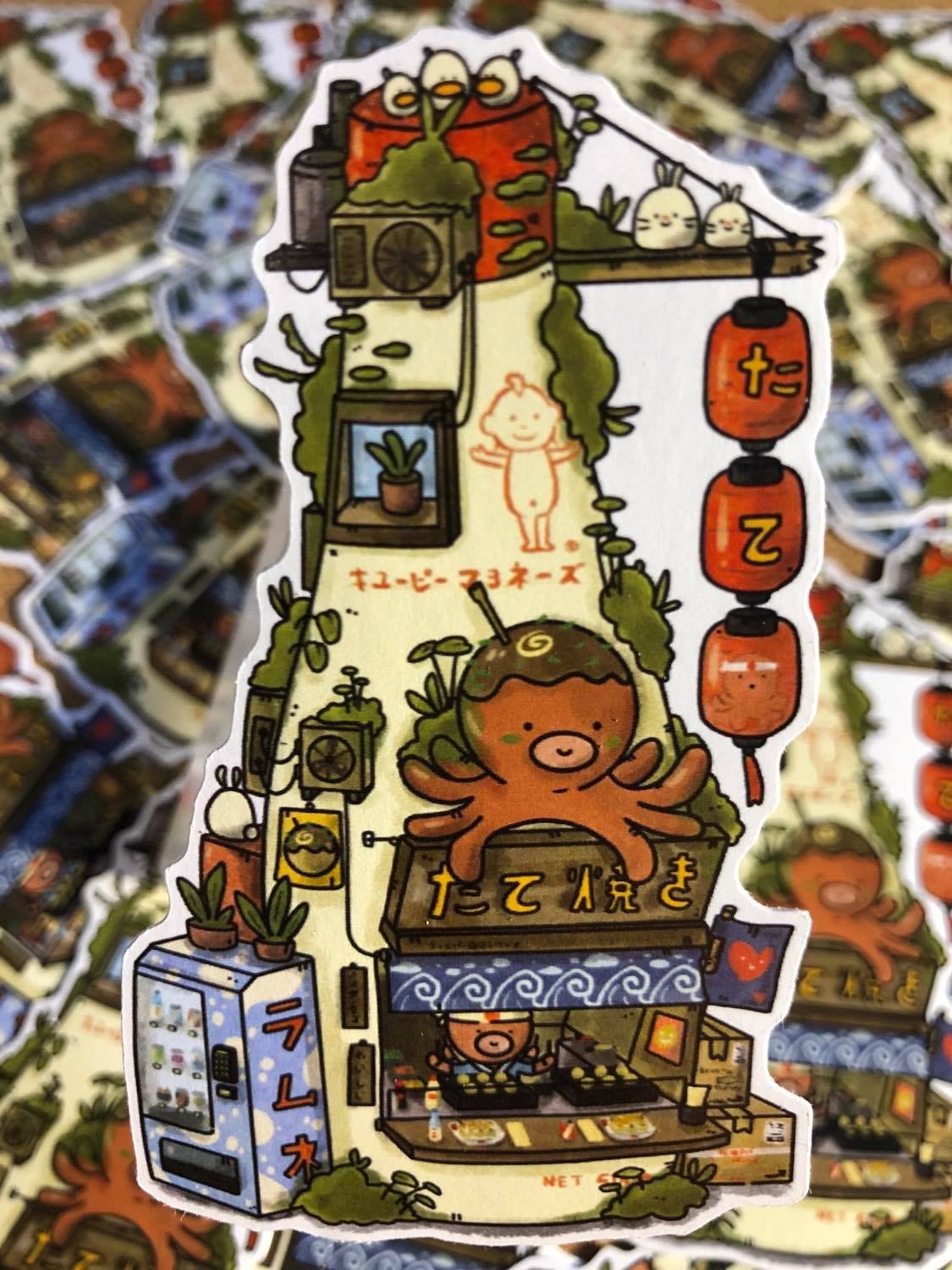 Kewpie Takoyaki Shop Vinyl Sticker