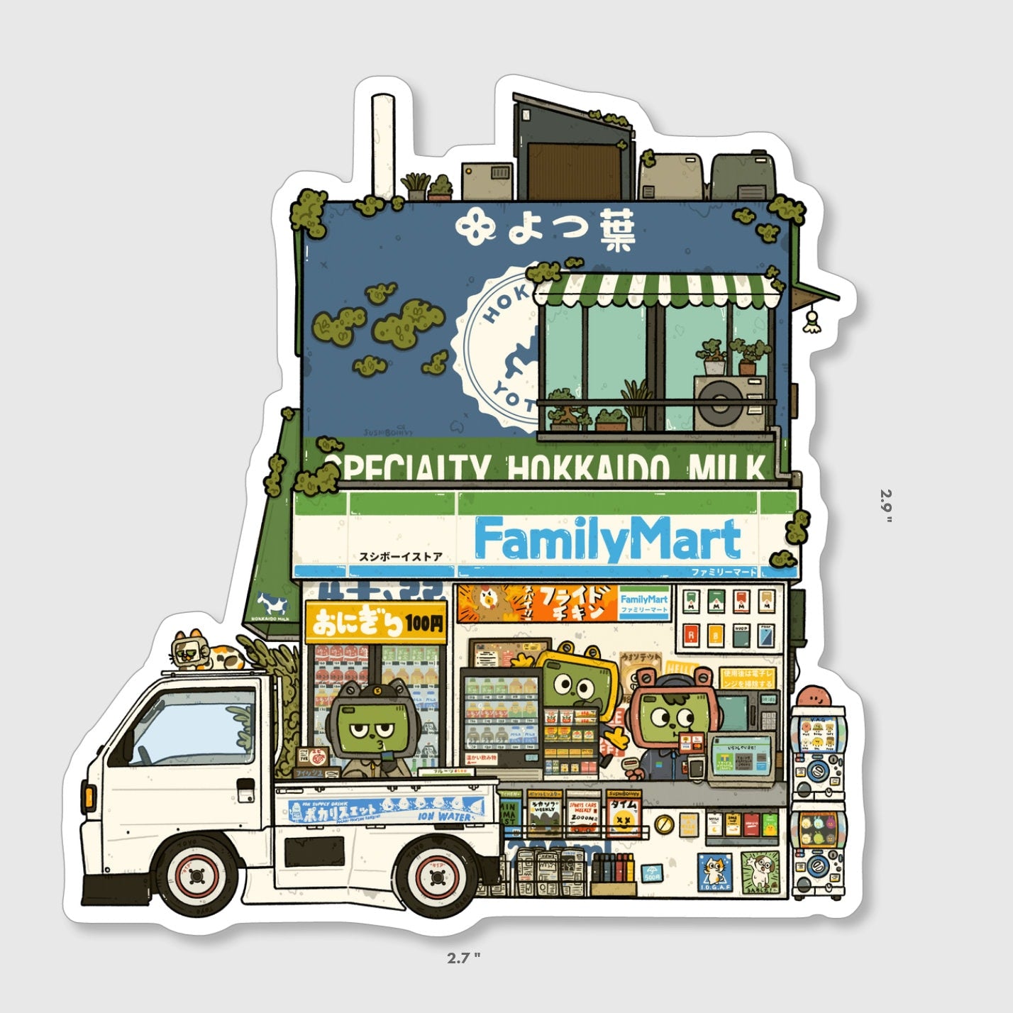 Hokkaido Milk Fami Mart Vinyl Sticker