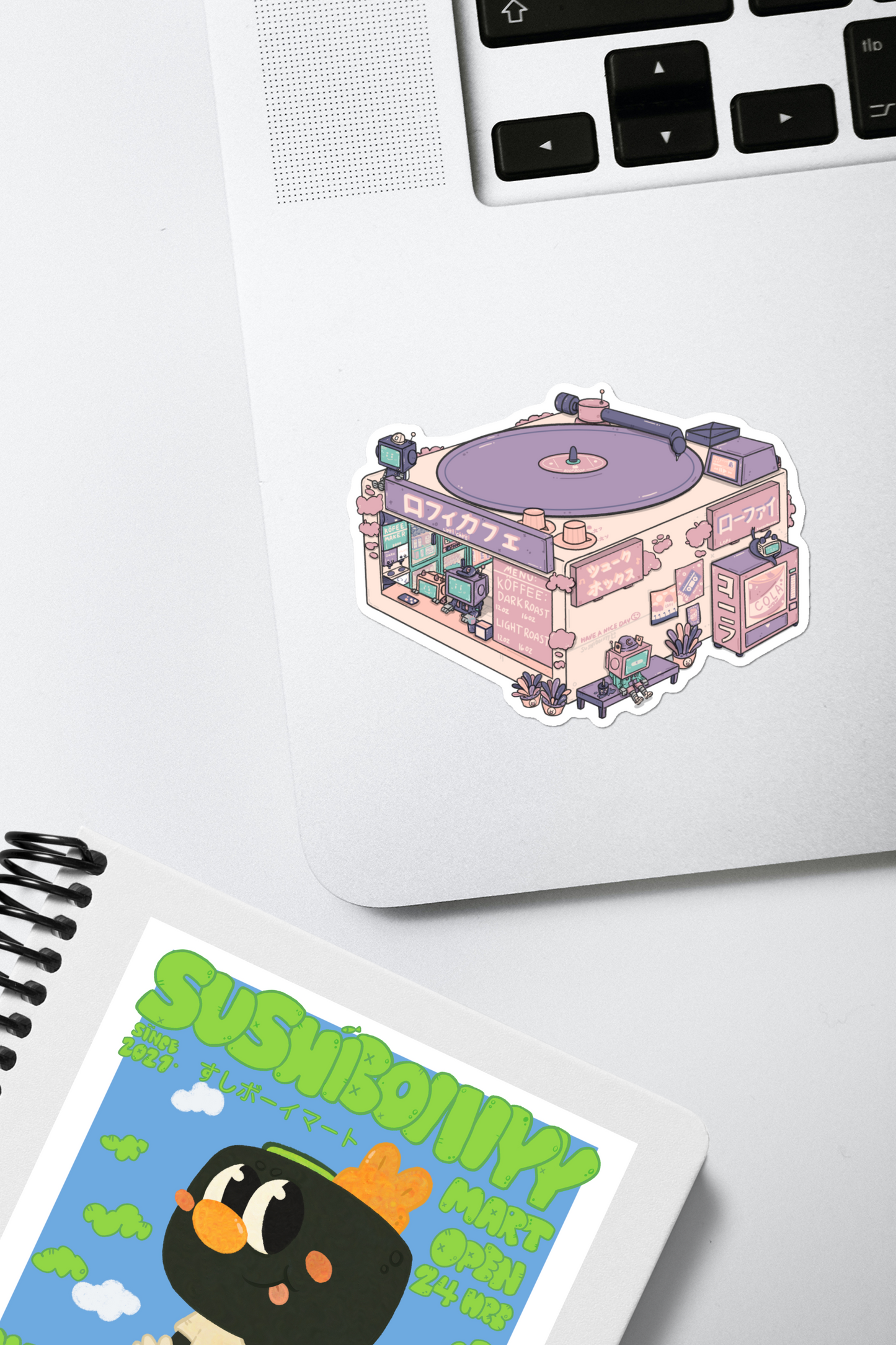 Lofi Cafe Vinyl Sitcker
