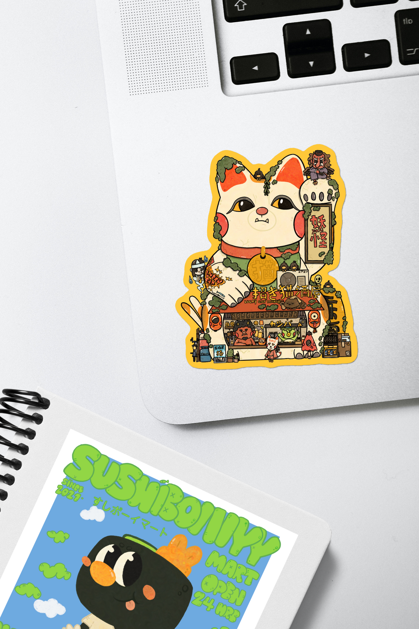 Lucky Cat Vinyl Sticker