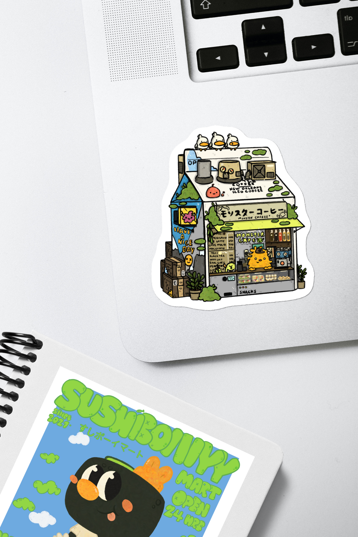 Monster Cafe Vinyl Sticker