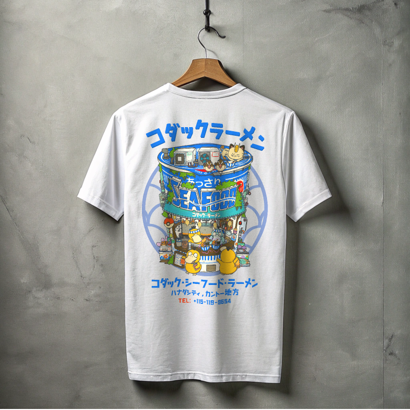 Psyduck Seafood Ramen Graphic T-shirt