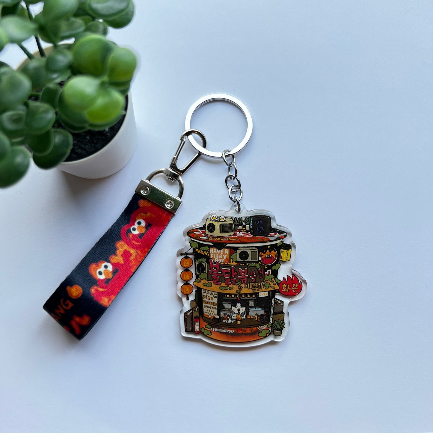 Buldak Ramen Keychain w/ Lanyard