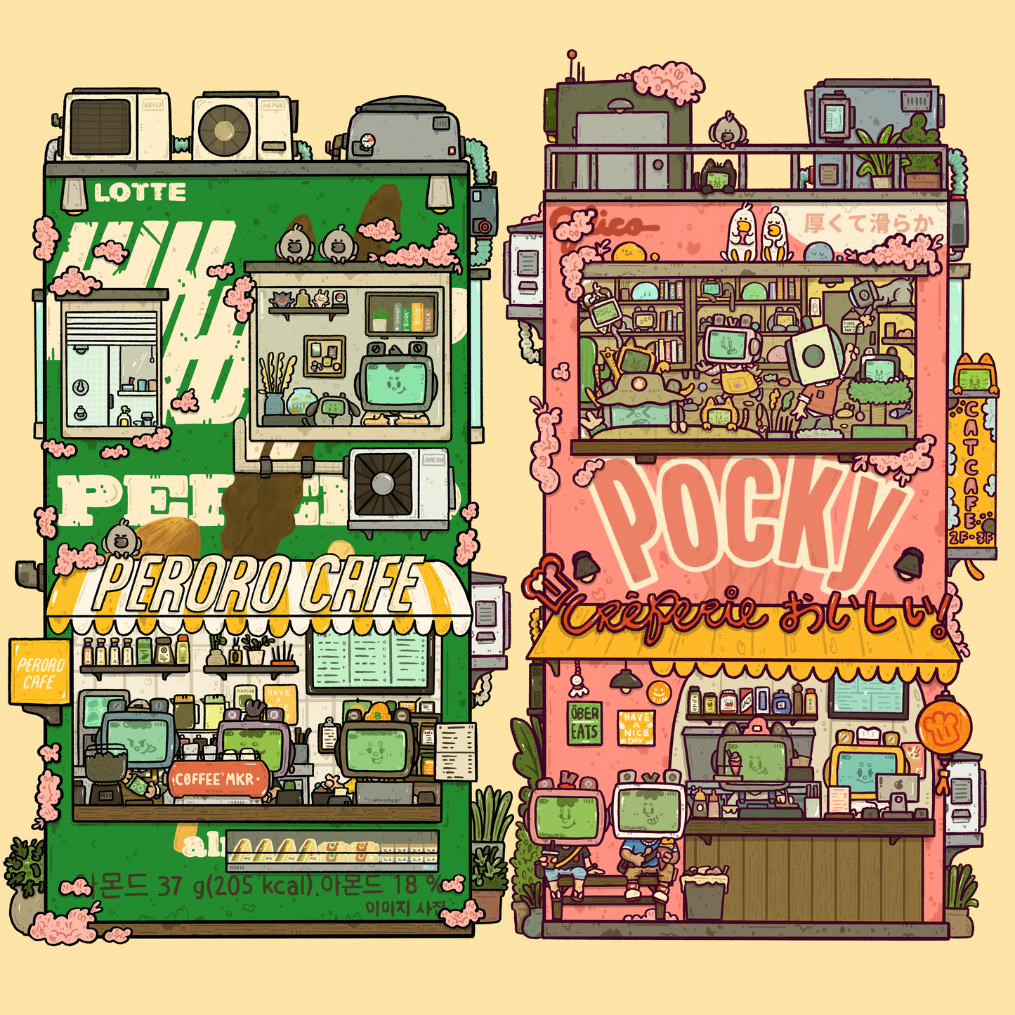 Pepero X Pocky Art Print