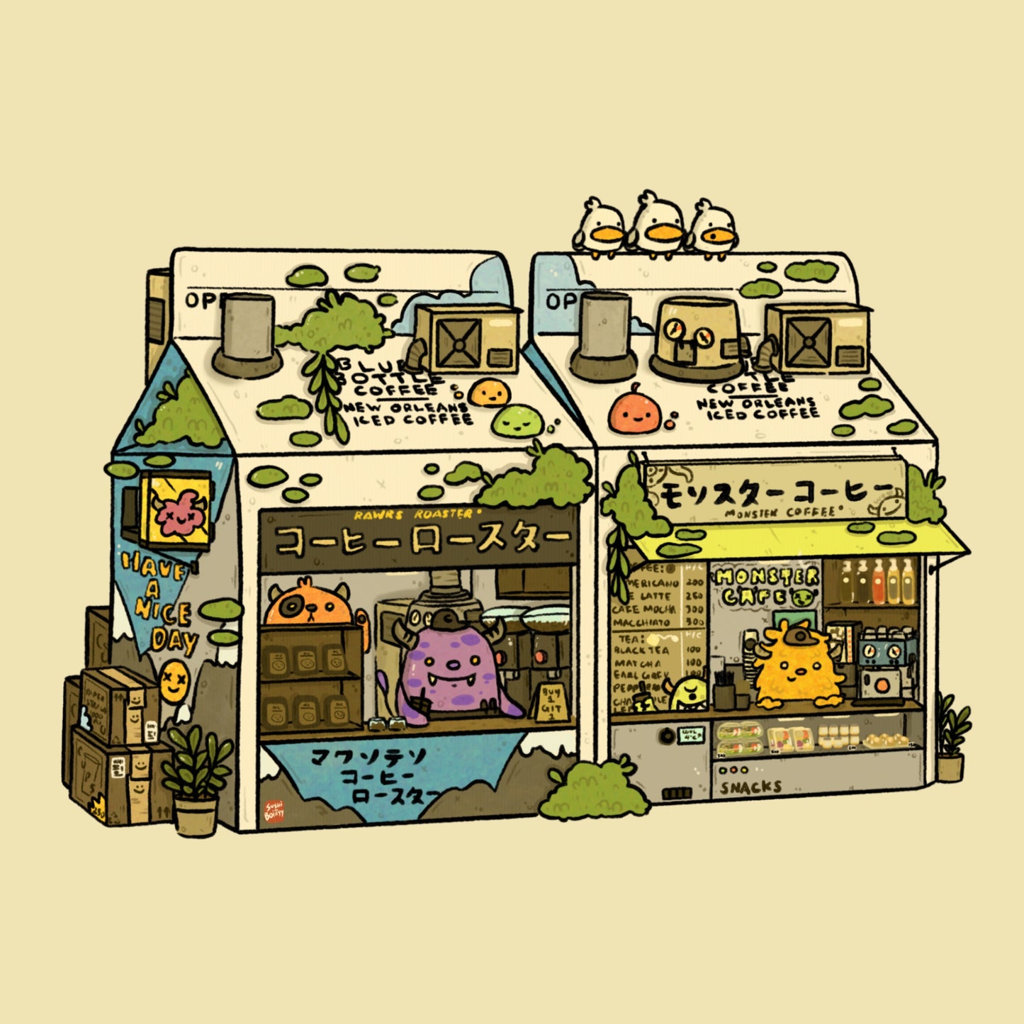 Monster Cafe Art Print