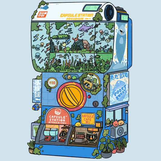 Capsule Station Cafe Aquarium Art Print