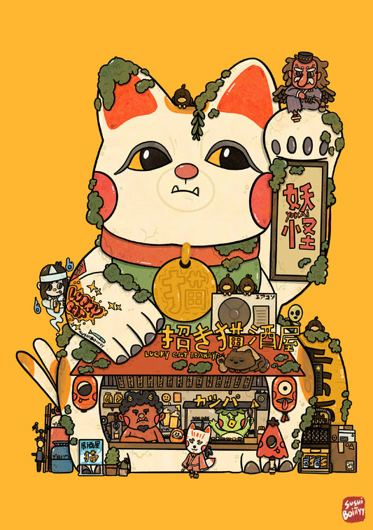 Lucky Cat Postcard