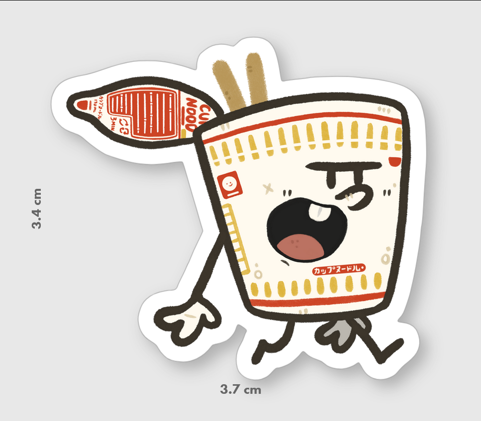 Cup Noods Vinyl Sticker