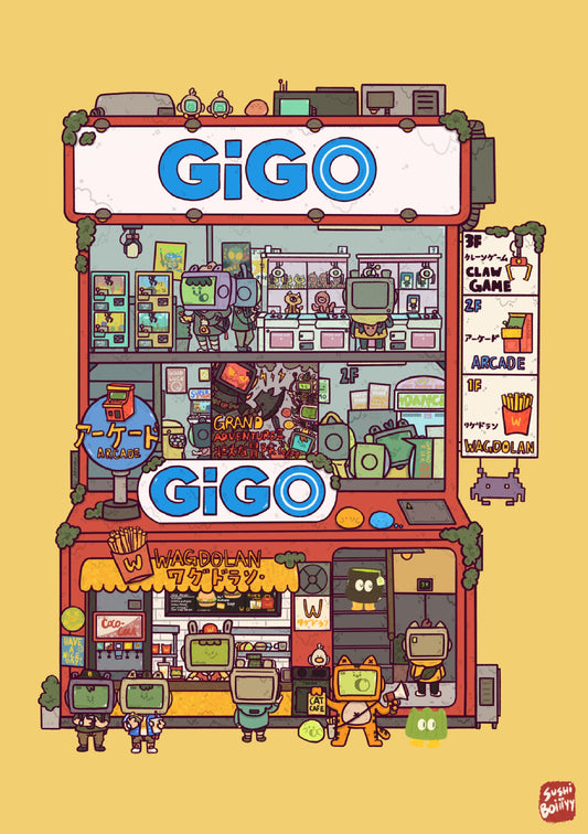 GIGO Arcade Postcard