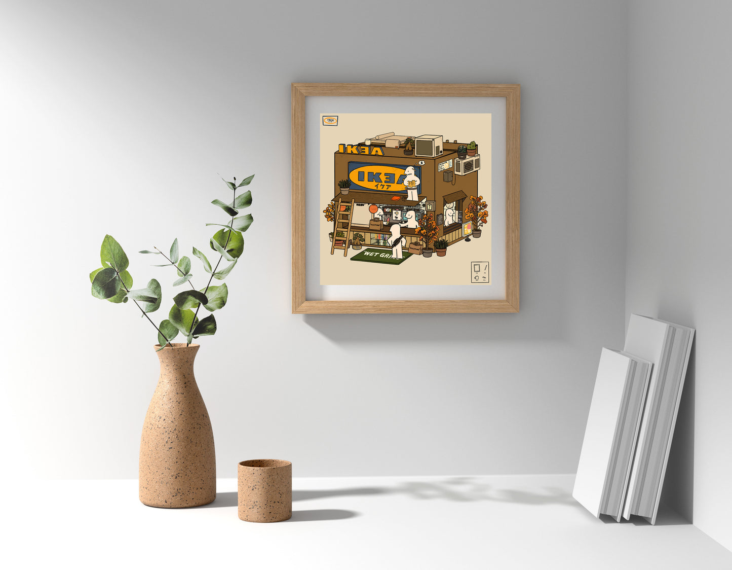 Cardboard Cafe Art Print