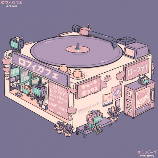 Lofi Cafe Art Print