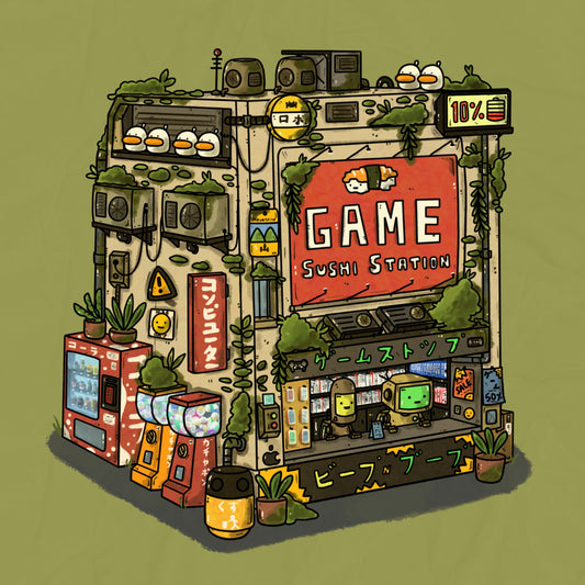 Game Sushi Station Art Print