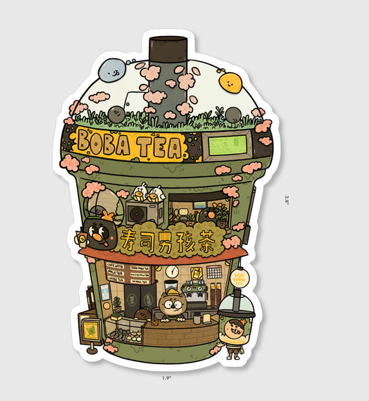 Boba Tea Vinyl Sticker