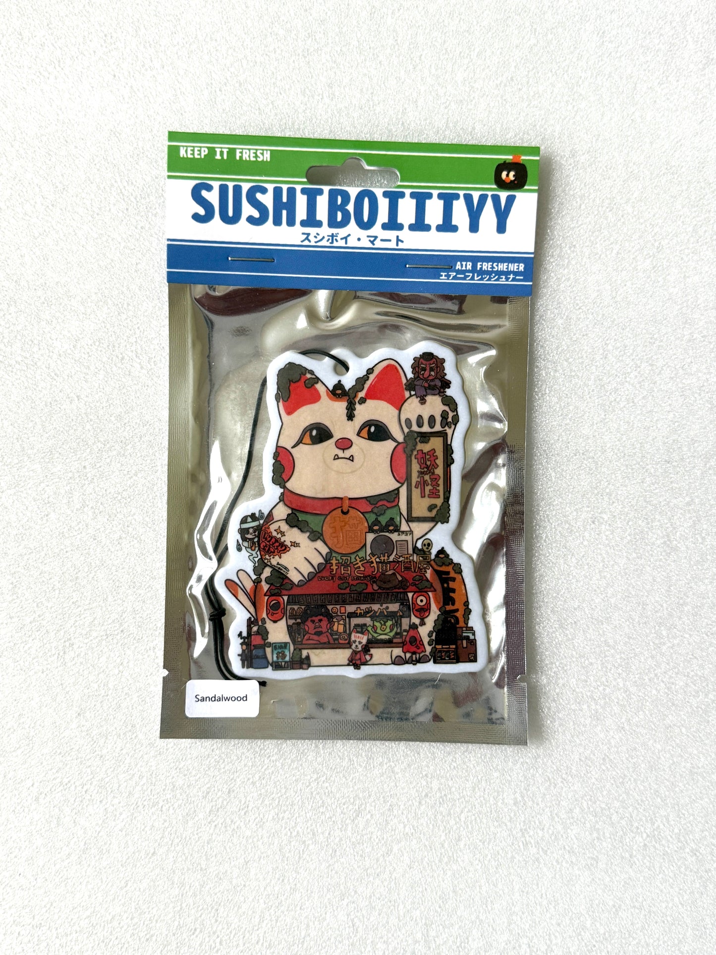 Lucky Cat Air Freshener (Sandal Wood)