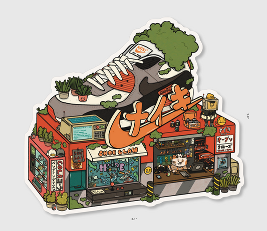 Naiki Shoe Box Store Vinyl Sticker