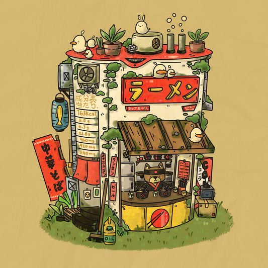 Cup Ramen Stall Art Print