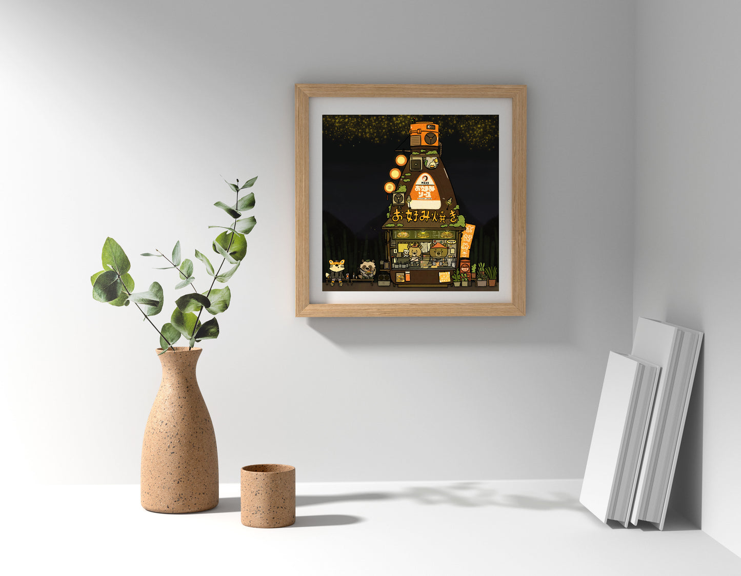 Okonomiyaki Stall Art Print