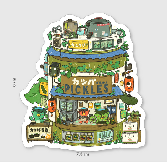 Kappa Pickle Store Vinyl Sticker