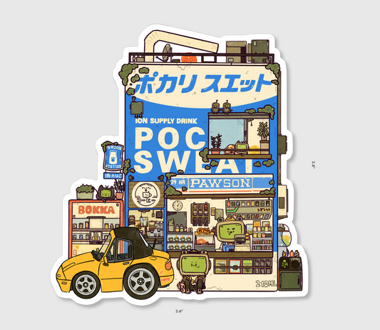 Pocari Lawson Vinyl Sticker