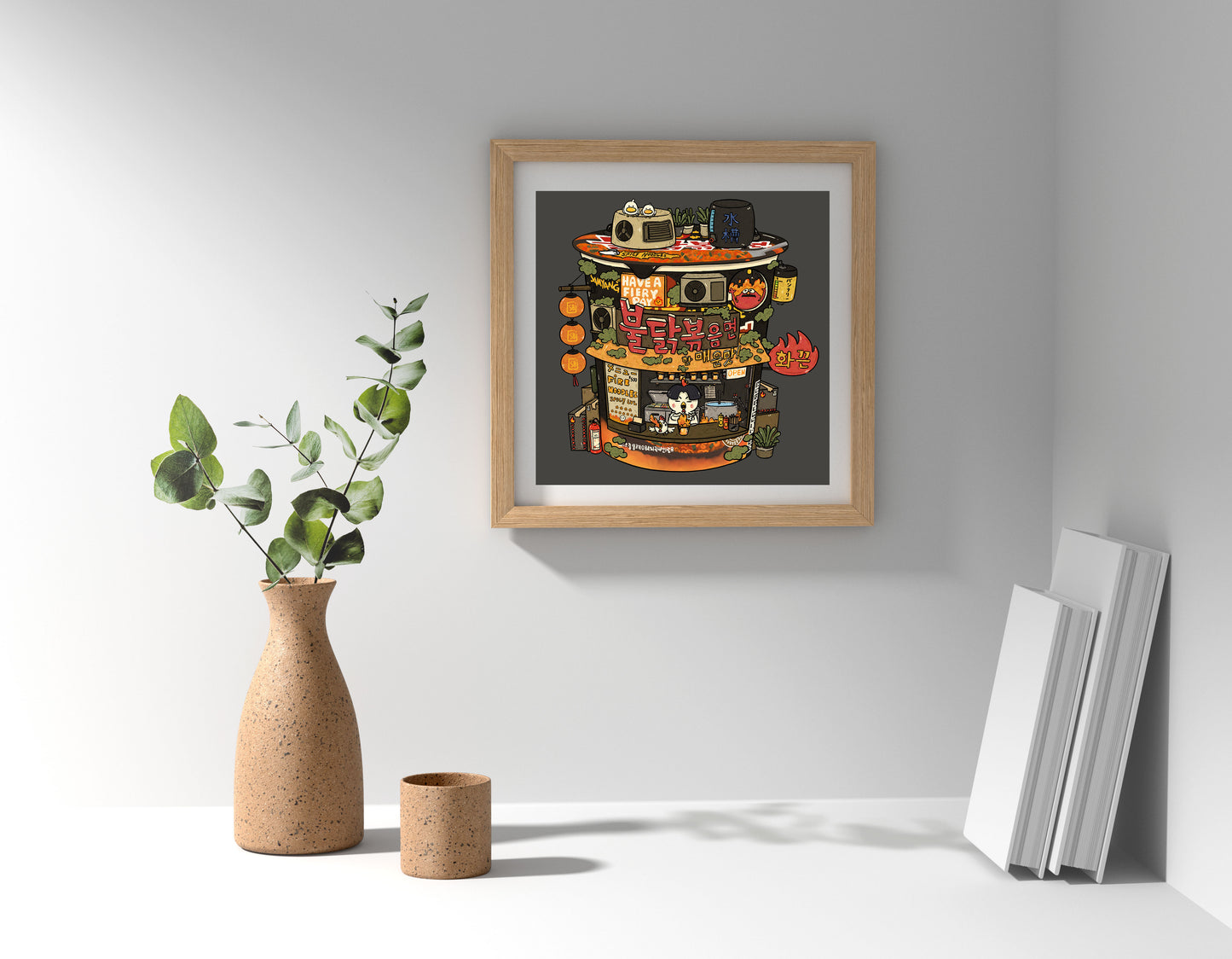 Buldak Spicy Noodle Art Print