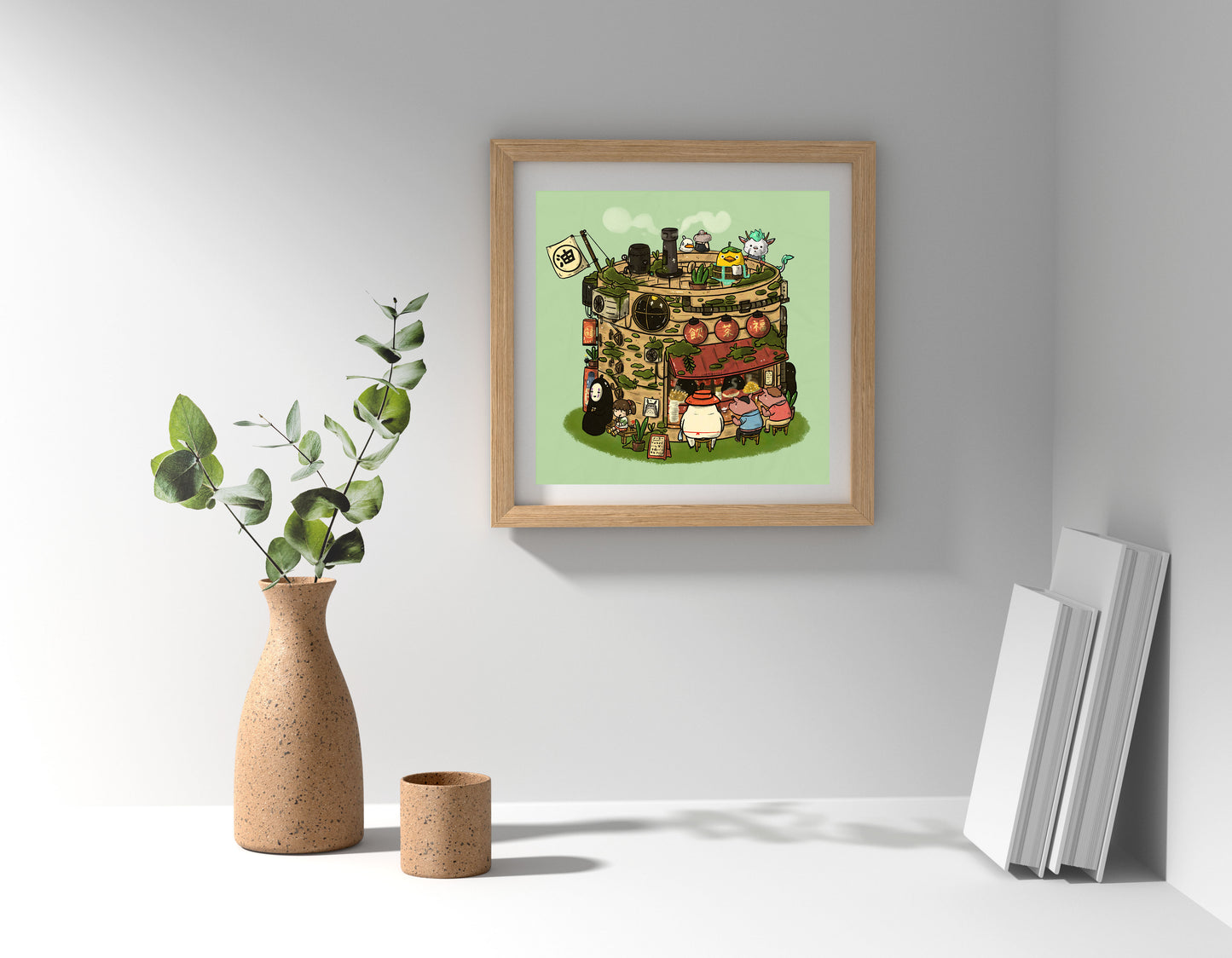 Spirited Away Dimsum Basket Art Print